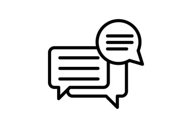 Sohbet çizgisi simgesi, vektör, piksel mükemmel, illüstratör dosyası