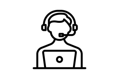 Çizgi simgesini destekle, vektör, piksel mükemmel, illüstratör dosyası