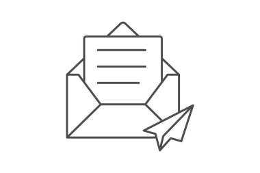 İnce çizgi simgesine ulaş, vektör, piksel mükemmel, illüstratör dosyası