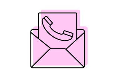 Bizimle irtibata geç. Renk gölge inceltici simge, vektör, piksel mükemmel, illüstratör dosyası