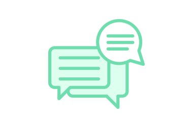 Sohbet duoton satır simgesi, vektör, piksel mükemmel, illüstratör dosyası