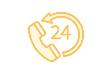 Yardım hattı duotone hat simgesi, vektör, piksel mükemmel, illüstratör dosyası