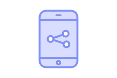 Kişi eşzamanlama duoton çizgi simgesi, vektör, piksel mükemmel, illüstratör dosyası