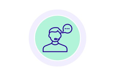 İletişim renk çemberi simgesi, vektör, piksel mükemmel, illüstratör dosyası