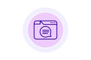 Canlı Sohbet renk çemberi simgesi, vektör, piksel mükemmel, illüstratör dosyası