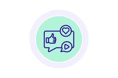 Sosyal Ortam renk çemberi simgesi, vektör, piksel mükemmel, illüstratör dosyası