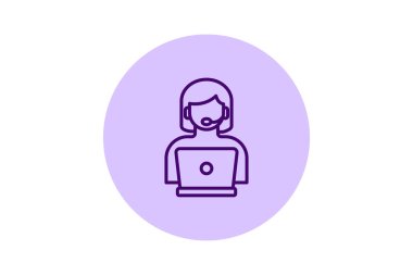 Müşteri hizmetleri beşgeni, vektör, piksel mükemmel, illüstratör dosyası