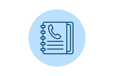 İletişim Kitabı pentaglow, vektör, piksel mükemmel, illüstratör dosyası