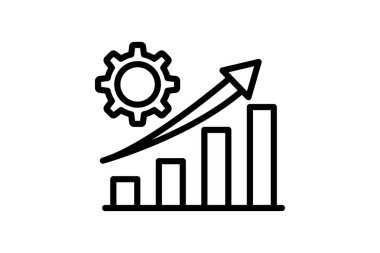 Geliştirme çizgisi simgesi, vektör, piksel mükemmel, illüstratör dosyası