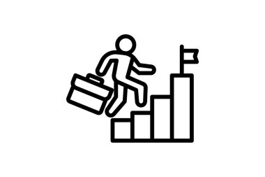 Kariyer Büyüme çizgisi simgesi, vektör, piksel mükemmel, illüstratör dosyası