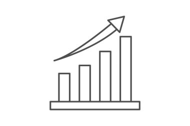 Büyüme Simgesi ince çizgi simgesi, vektör, piksel mükemmel, illüstratör dosyası