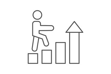 İlerleme ince simgesi, vektör, piksel mükemmel, illüstratör dosyası