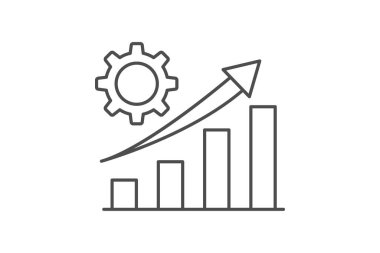 Gelişme ince çizgi simgesi, vektör, piksel mükemmel, illüstratör dosyası
