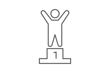 İlk Konum ince çizgi simgesi, vektör, piksel mükemmel, illüstratör dosyası