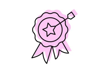 Renk gölge ince çizgi simgesi, vektör, piksel mükemmel, illüstratör dosyası