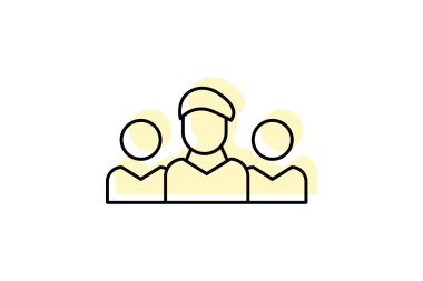 Liderlik renk gölge ince çizgi simgesi, vektör, piksel mükemmel, illüstratör dosyası