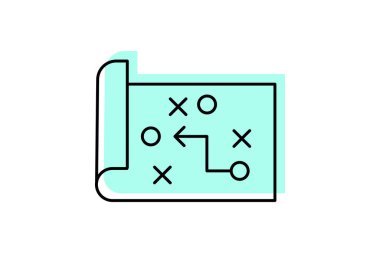 Renk gölgesi ince çizgi simgesi, vektör, piksel mükemmel, illüstratör dosyası