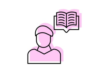 Renk gölge ince çizgi simgesi, vektör, piksel mükemmel, illüstratör dosyası öğreniliyor