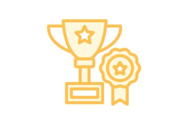 Başarı duotone satır simgesi, vektör, piksel mükemmel, illüstratör dosyası