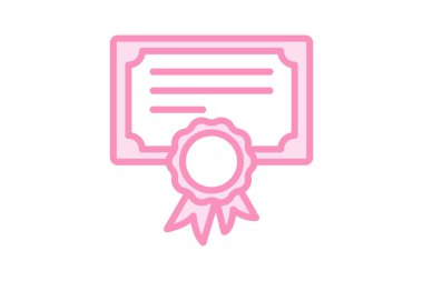 Diploma duotone çizgi simgesi, vektör, piksel mükemmel, illüstratör dosyası