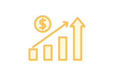Yatırım Büyüme duoton çizgi simgesi, vektör, piksel mükemmel, illüstratör dosyası