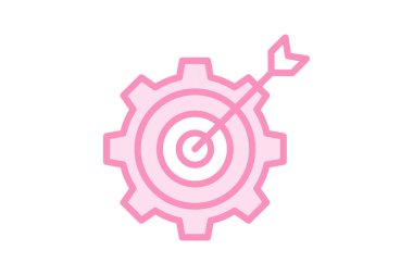 Hedef Ayarlama duoton çizgi simgesi, vektör, piksel mükemmel, illüstratör dosyası