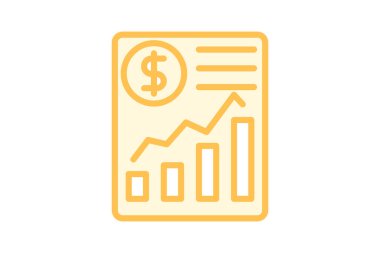 Business Growth duotone satır simgesi, vektör, piksel mükemmel, illüstratör dosyası