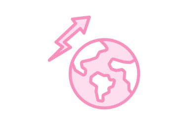 Global Growth duotone çizgi simgesi, vektör, piksel mükemmel, illüstratör dosyası