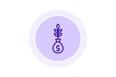 Finansal Büyüme renk çemberi simgesi, vektör, piksel mükemmel, illüstratör dosyası