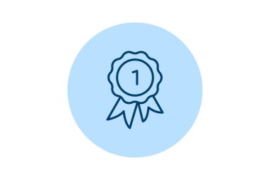 İlk Kazanan pentaglow, vektör, piksel mükemmel, illüstratör dosyası