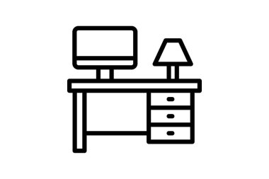 Masa satırı simgesi, vektör, piksel mükemmel, illüstratör dosyası