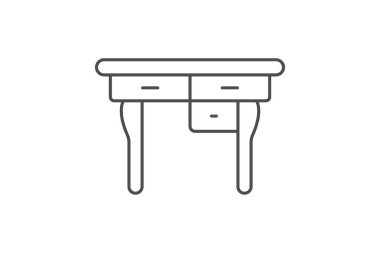 Konsol Tablo İnce Çizgisi simgesi, vektör, piksel mükemmel, illüstratör dosyası