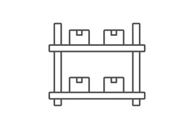Birim İnce Çizgi simgesi, vektör, piksel mükemmel, illüstratör dosyası rafa kaldırılıyor