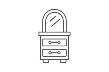 Kibir ince çizgi simgesi, vektör, piksel mükemmel, illüstratör dosyası