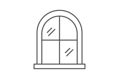 Pencere inceliği simgesi, vektör, piksel mükemmel, illüstratör dosyası