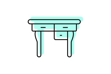 Konsol Renk Gölgesi İnce Çizgisi simgesi, vektör, piksel mükemmel, illüstratör dosyası