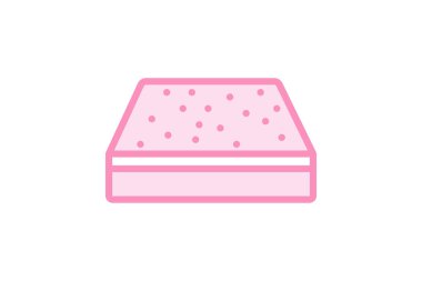 Yatak duotone çizgi simgesi, vektör, piksel mükemmel, illüstratör dosyası