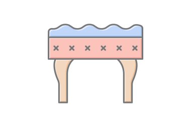 Osmanlı doğrusal renk simgesi, vektör, piksel mükemmel, illüstratör dosyası