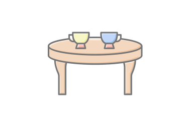 Kahve Tablosu renk simgesi, vektör, piksel mükemmel, illüstratör dosyası