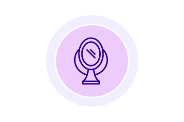 Ayna rengi daire simgesi, vektör, piksel mükemmel, illüstratör dosyası