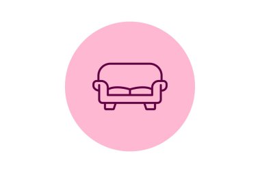 Loveseat pentaglow, vektör, piksel mükemmel, çizer dosyası