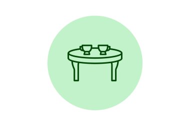 Kahve Tablosu beşgeni, vektör, piksel mükemmel, illüstratör dosyası