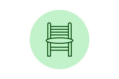 Yemek Koltuğu beşgeni, vektör, piksel mükemmel, illüstratör dosyası