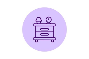 Nightstand pentaglow, vektör, piksel mükemmel, illüstratör dosyası