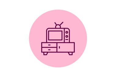 Tv Stand pentaglow, vektör, piksel mükemmel, illüstratör dosyası