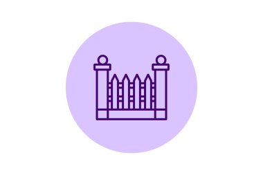 Bahçe Kapısı beşgeni, vektör, piksel mükemmel, illüstratör dosyası