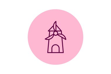 Yel değirmeni beşgeni, vektör, piksel mükemmel, illüstratör dosyası