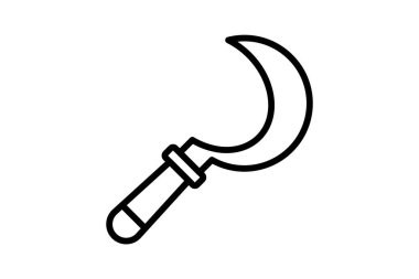 Orak çizgi simgesi, vektör, piksel mükemmel, illüstratör dosyası