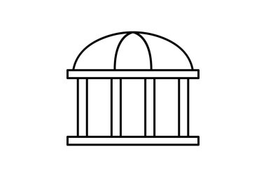 Bahçe Çardağı ince çizgi simgesi, vektör, piksel mükemmel, illüstratör dosyası