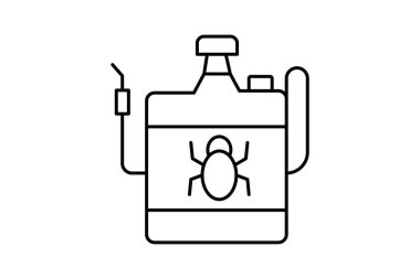 Böcek ilacı ince simgesi, vektör, piksel mükemmel, illüstratör dosyası